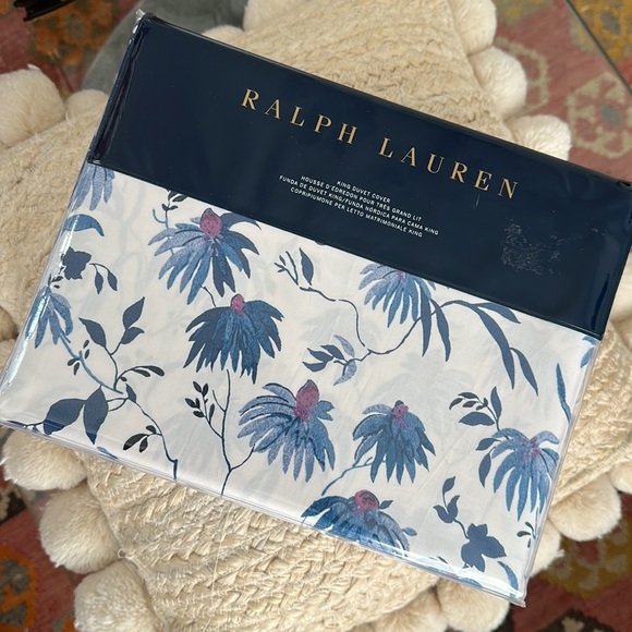 Ralph Lauren Blue and White Floral Duvet Cover NWT
